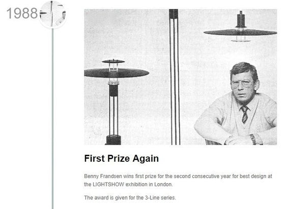 "3-Line" Lamp by Benny Frandsen 1988