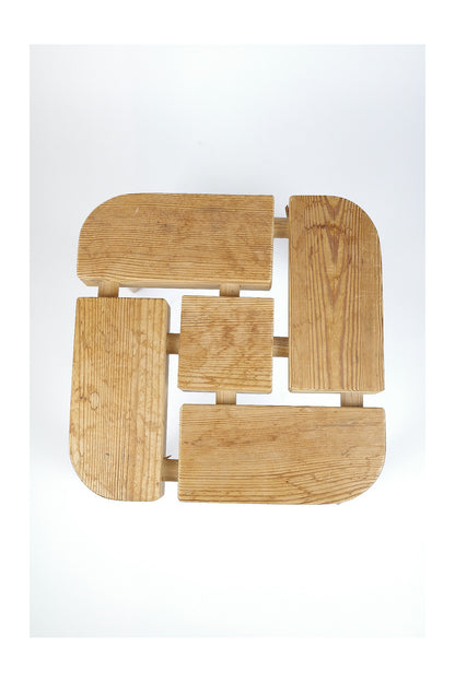 Finnish Pine Stool by Olof Ottelin 1960s