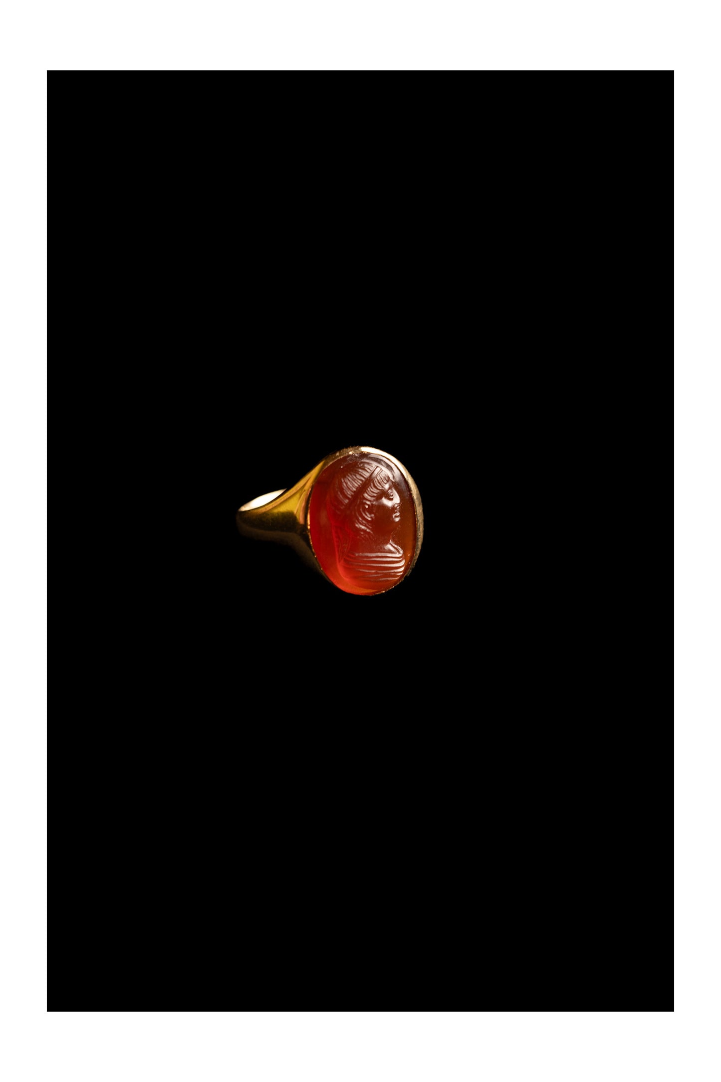 1960s Carnelian Cameo Ring