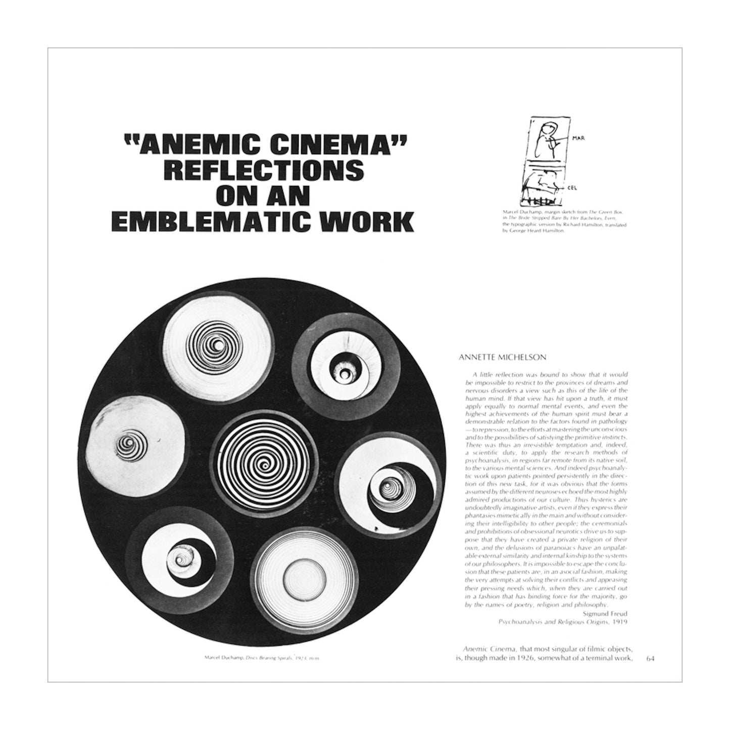 Marcel Duchamp "Anemic Cinema"1926