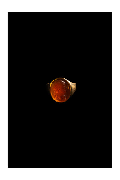 1960s Carnelian Cameo Ring