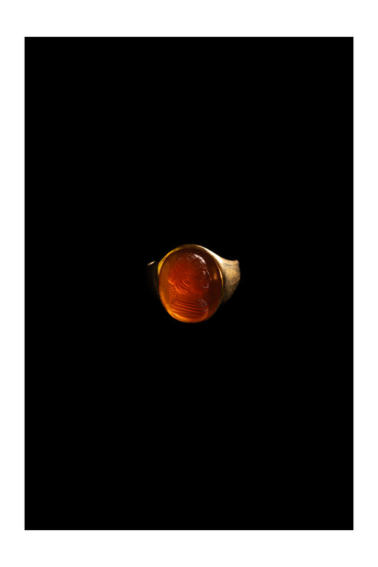 1960s Carnelian Cameo Ring