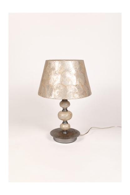 2000s Spanish Mother of Pearl Tiered Lamp