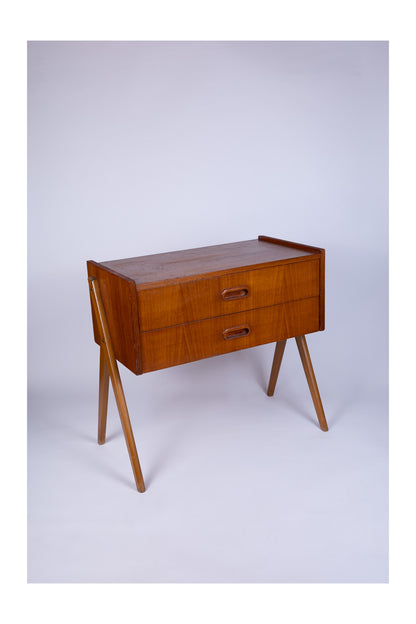 Scandinavian Teak Bedside Cabinet, 1960s
