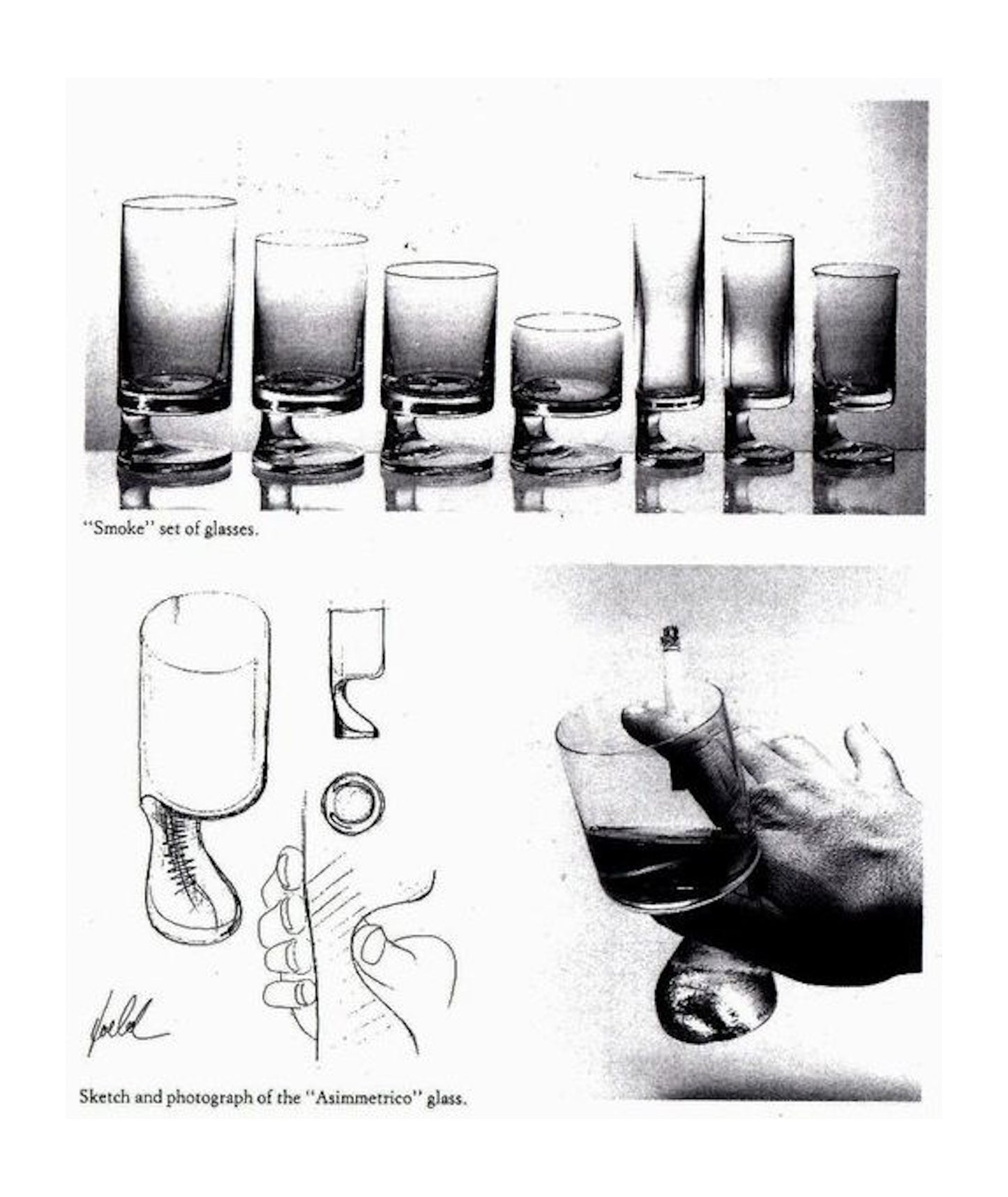 Joe Colombo “Asimmetrico” Drinking Glass, 1964