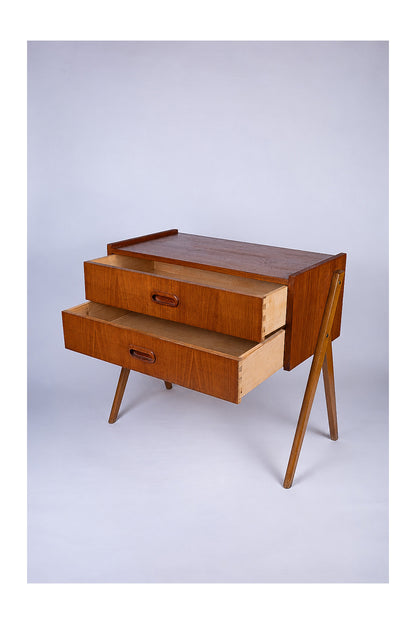 Scandinavian Teak Bedside Cabinet, 1960s