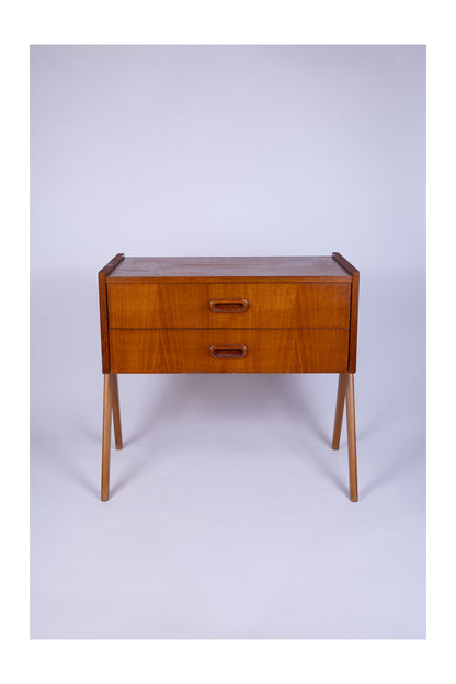 Scandinavian Teak Bedside Cabinet, 1960s